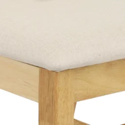 Sunnydaze Decor Sunnydaze Indoor 5-Piece Solid Rubberwood Dining Table And Chairs Set - Natural With Beige Cushions 14 Sunnydaze Decor Sunnydaze Indoor 5-Piece Solid Rubberwood Dining Table And Chairs Set - Natural With Beige Cushions -Sunnydaze Decor GUEST 4052d71b cfc3 4580 89f7 68b4faca8455