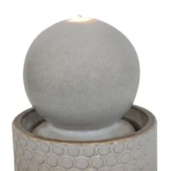 Sunnydaze Decor Sunnydaze Modern Orb On Circle-Pattern Base Ceramic Outdoor Fountain With LED Lights, Gray 9 Sunnydaze Decor Sunnydaze Modern Orb On Circle-Pattern Base Ceramic Outdoor Fountain With LED Lights, Gray -Sunnydaze Decor GUEST 40e5aca1 62d8 4c8f bf23 14cc81506e92