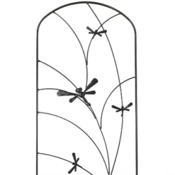 Sunnydaze Decorative Steel Metal Dragonfly Delight Design Garden Trellis - 55.75" H - Black - 2-Pack -Sunnydaze Decor GUEST 413f8eb1 3f2c 4c5e 85fa a9e1470ad48d