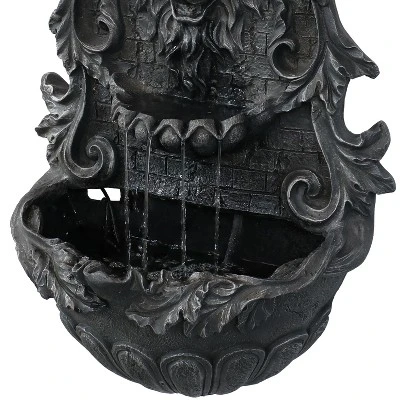 Sunnydaze Decor Sunnydaze 30"H Solar-Powered With Battery Pack Polyresin Stoic Courage Lion Head Outdoor Wall-Mount Fountain 5 Sunnydaze Decor Sunnydaze 30"H Solar-Powered With Battery Pack Polyresin Stoic Courage Lion Head Outdoor Wall-Mount Fountain - Image 5