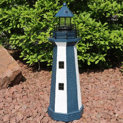 Sunnydaze Decor Sunnydaze Outdoor Backyard Garden Nautical Lighthouse Solar LED Pathlight Statue Figurine - 36" 1 Sunnydaze Decor Sunnydaze Outdoor Backyard Garden Nautical Lighthouse Solar LED Pathlight Statue Figurine - 36"