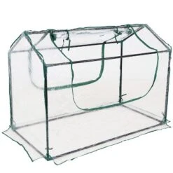 Sunnydaze Decor Sunnydaze Mini Greenhouse With 2 Zippered Side Doors - Clear -Sunnydaze Decor GUEST 466a359f f8d9 41e6 bfef 2966784357e6