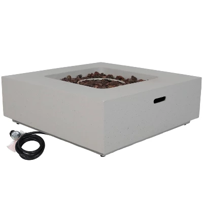 Sunnydaze Decor Sunnydaze Contempo Outdoor Propane Gas Fire Pit Bowl With Weather-Resistant Durable Cover And Lava Rocks - 34" Square 5 Sunnydaze Decor Sunnydaze Contempo Outdoor Propane Gas Fire Pit Bowl With Weather-Resistant Durable Cover And Lava Rocks - 34" Square - Image 5