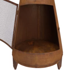 Sunnydaze Decor Sunnydaze Outdoor Backyard Large Freestanding Oxidized Steel Wood-Burning Fire Pit Chiminea - 70" - Rust Finish 12 Sunnydaze Decor Sunnydaze Outdoor Backyard Large Freestanding Oxidized Steel Wood-Burning Fire Pit Chiminea - 70" - Rust Finish -Sunnydaze Decor GUEST 46c90293 71ac 4218 8d8a 80ac6078b61e