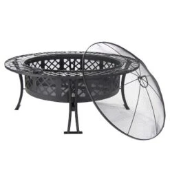 Sunnydaze Decor Sunnydaze Outdoor Camping Or Backyard Steel Diamond Weave Fire Pit Bowl With Spark Screen - 40" - Black 15 Sunnydaze Decor Sunnydaze Outdoor Camping Or Backyard Steel Diamond Weave Fire Pit Bowl With Spark Screen - 40" - Black -Sunnydaze Decor GUEST 4a7ac288 cd46 4a5a a0a2 2db8c202119d