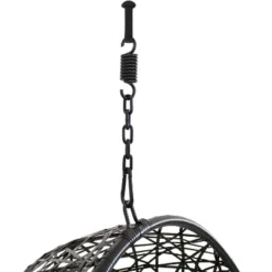 Sunnydaze Decor Sunnydaze Outdoor Resin Wicker Jackson Hanging Basket Egg Chair Swing With Cushions, Headrest, And Steel Stand Set - 3pc -Sunnydaze Decor GUEST 4d28de50 a83c 462f afa0 c09431c15a34