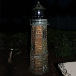 Sunnydaze Decor Sunnydaze Outdoor Backyard Garden Nautical Lighthouse Solar LED Pathlight Statue Figurine - 35" - Brick 13 Sunnydaze Decor Sunnydaze Outdoor Backyard Garden Nautical Lighthouse Solar LED Pathlight Statue Figurine - 35" - Brick -Sunnydaze Decor GUEST 4e8dc4fa 3555 4c31 9c60 39056ce8e972