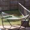 Sunnydaze Decor Sunnydaze Two-Person Quilted Fabric Hammock With Spreader Bars - 450 Lb Weight Capacity