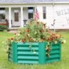 Sunnydaze Decor Sunnydaze Raised Powder-Coated Steel Hexagon Planter Garden Bed Kit For Plants, Flowers, Vegetables And Herbs - 41" W X 16" Deep
