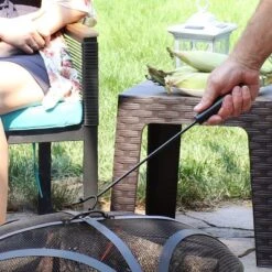 Sunnydaze Decor Sunnydaze Indoor/Outdoor Steel Camp Fire Pit Or Fireplace Log Poker Stick Tool With Heat-Resistant Handle - 16"