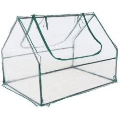 Sunnydaze Decor Sunnydaze Mini Greenhouse With 2 Zippered Side Doors - Clear -Sunnydaze Decor GUEST 4fab0722 99c9 4cbb bf0b d0aa0b10db34