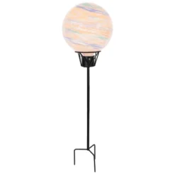 Sunnydaze Decor Sunnydaze Outdoor In-Ground Steel Gazing Globe Stand - 24" - Black -Sunnydaze Decor GUEST 50cf6a86 e439 4da0 bf40 3362a1e3917f