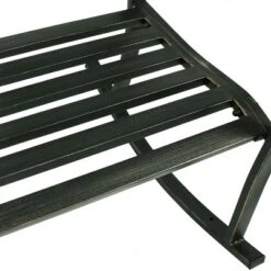 Sunnydaze Decor Sunnydaze Traditional Fleur-de-Lis Design Cast Iron And Steel Outdoor Rocking Chair -Sunnydaze Decor GUEST 5269771e 0f3e 4ce6 bf34 35fc0133969a