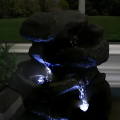 Sunnydaze Decor Sunnydaze Indoor Home Decorative Relaxing Stacked Rocks Tabletop Water Fountain With LED Lights - 10" -Sunnydaze Decor GUEST 54c60ce9 0a1e 4324 93dd 872d5c4c5d8a