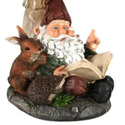 Sunnydaze Decor Sunnydaze Bernard The Bookworm Resin Indoor/Outdoor Garden Gnome With Mushroom And Solar Light - 16" H -Sunnydaze Decor GUEST 55740f9c ee2d 415b b442 f9729c2a8bc1