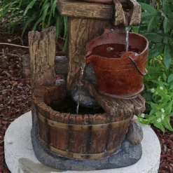 Sunnydaze Decor Sunnydaze 26"H Electric Polyresin Bluebird House And Buckets Outdoor Water Fountain -Sunnydaze Decor GUEST 55e31bbc 2391 4d0d acd0 131448199596