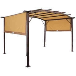 Sunnydaze Decor Sunnydaze 9' X 12' Metal Arched Pergola With Retractable Canopy 18 Sunnydaze Decor Sunnydaze 9' X 12' Metal Arched Pergola With Retractable Canopy -Sunnydaze Decor GUEST 5743a480 e82f 4d2b 824c cb8ccd813129
