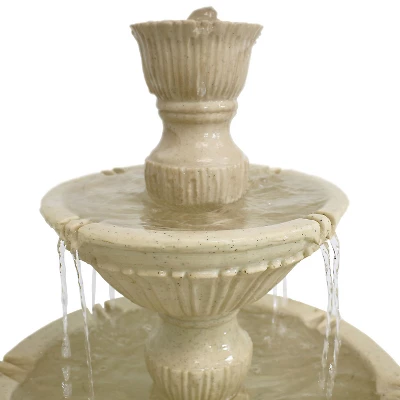 Sunnydaze Decor Sunnydaze 55"H Electric Polystone Classic Style 3-Tier Designer Outdoor Water Fountain 2 Sunnydaze Decor Sunnydaze 55"H Electric Polystone Classic Style 3-Tier Designer Outdoor Water Fountain - Image 2