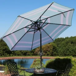 Sunnydaze Decor Sunnydaze Outdoor Aluminum Patio Umbrella With Solar LED Lights, Tilt, And Crank - 9' 22 Sunnydaze Decor Sunnydaze Outdoor Aluminum Patio Umbrella With Solar LED Lights, Tilt, And Crank - 9' -Sunnydaze Decor GUEST 59e82b58 5f0b 4340 b3f6 5b833597bdfb