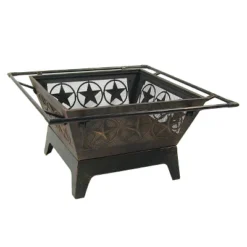 Sunnydaze Decor Sunnydaze Outdoor Camping Or Backyard Steel Northern Galaxy Fire Pit With Cooking Grill Grate, Spark Screen, And Log Poker - 32" -Sunnydaze Decor GUEST 5a105264 c883 4154 9a3d 7ac44bd57ddc