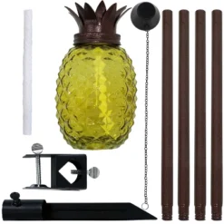 Sunnydaze Decor Sunnydaze Outdoor Adjustable Height 3-in-1 Glass Tropical Pineapple Torches With Connected Snuffs And Metal Poles - 2pk 14 Sunnydaze Decor Sunnydaze Outdoor Adjustable Height 3-in-1 Glass Tropical Pineapple Torches With Connected Snuffs And Metal Poles - 2pk -Sunnydaze Decor GUEST 5e718cc3 1055 4a62 b241 c10ae7390002