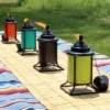 Sunnydaze Decor Sunnydaze Outdoor Metal Patio Deck Poolside Lawn Tabletop Torch Set - Green, Blue, Orange, And Brown