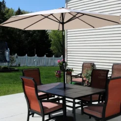 Sunnydaze Decor Sunnydaze Outdoor Aluminum Patio Table Umbrella With Polyester Canopy And Push Button Tilt And Crank - 9' 22 Sunnydaze Decor Sunnydaze Outdoor Aluminum Patio Table Umbrella With Polyester Canopy And Push Button Tilt And Crank - 9' -Sunnydaze Decor GUEST 604ea626 e8fb 434f a170 6b5c8489c104