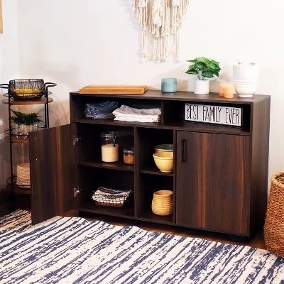 Sunnydaze Decor Sunnydaze Indoor Anthony Sideboard Storage Buffet Cabinet With Shelves - 48.5" 3 Sunnydaze Decor Sunnydaze Indoor Anthony Sideboard Storage Buffet Cabinet With Shelves - 48.5" - Image 3