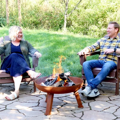 Sunnydaze Decor Sunnydaze Outdoor Camping Or Backyard Round Cast Iron Rustic Fire Pit Bowl With Handles 6 Sunnydaze Decor Sunnydaze Outdoor Camping Or Backyard Round Cast Iron Rustic Fire Pit Bowl With Handles - Image 6