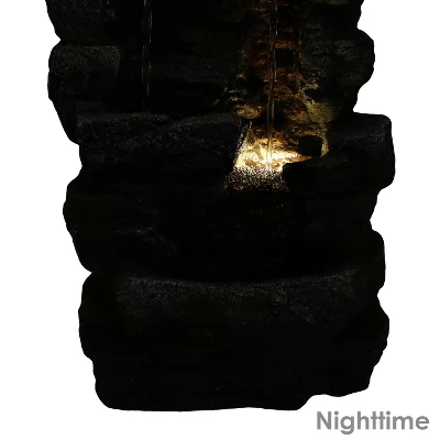 Sunnydaze Decor Sunnydaze Indoor Home Office Polyresin Towering Cave Waterfall Tabletop Water Fountain With LED Light - 14" 8 Sunnydaze Decor Sunnydaze Indoor Home Office Polyresin Towering Cave Waterfall Tabletop Water Fountain With LED Light - 14" - Image 8