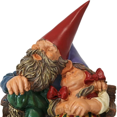 Sunnydaze Decor Sunnydaze Al And Anita On Bench Indoor/Outdoor Lightweight Resin Garden Gnome Couple Outdoor Lawn Statue - 8" H 2 Sunnydaze Decor Sunnydaze Al And Anita On Bench Indoor/Outdoor Lightweight Resin Garden Gnome Couple Outdoor Lawn Statue - 8" H - Image 2