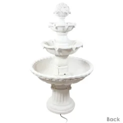 Sunnydaze Decor Sunnydaze 52"H Electric Fiberglass 4-Tier Fruit Top Outdoor Water Fountain, White Finish 9 Sunnydaze Decor Sunnydaze 52"H Electric Fiberglass 4-Tier Fruit Top Outdoor Water Fountain, White Finish -Sunnydaze Decor GUEST 6a97dcae 3e04 4946 aaf4 55553a23eb68