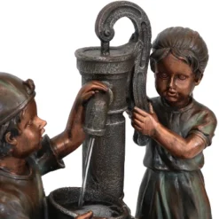 Sunnydaze Decor Sunnydaze 24"H Electric Polyresin Jack And Jill At Farmhouse Pump And Well Outdoor Water Fountain -Sunnydaze Decor GUEST 6aa3ceae dbdb 4cb0 9ff5 c60b57fd569e