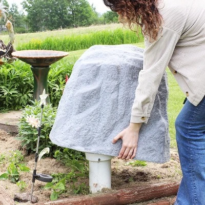 Sunnydaze Decor Sunnydaze Outdoor Lightweight Polyresin Landscape Rock Septic Cover With Stakes - 21.5" 1 Sunnydaze Decor Sunnydaze Outdoor Lightweight Polyresin Landscape Rock Septic Cover With Stakes - 21.5"