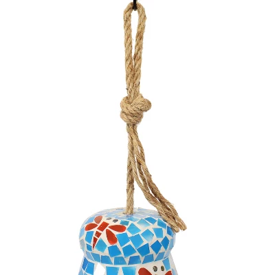 Sunnydaze Decor Sunnydaze Outdoor Spring Flowers Mosaic Glass Wind Chime Bell - 7" 4 Sunnydaze Decor Sunnydaze Outdoor Spring Flowers Mosaic Glass Wind Chime Bell - 7" - Image 4