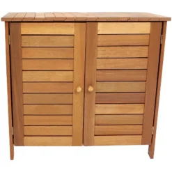 Sunnydaze Decor Sunnydaze Outdoor Meranti Wood Small Garden Storage Shed For The Patio Or Yard - 36" -Sunnydaze Decor GUEST 6cbcdf95 c220 45c3 9611 eb6d27243400