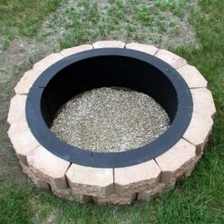 Sunnydaze Decor Sunnydaze Outdoor Heavy-Duty Steel Portable Above Ground Or In-Ground Round Fire Pit Liner Ring - Black -Sunnydaze Decor GUEST 6ce1632f 056c 47d2 a929 afbd214aa4e8