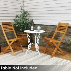 Sunnydaze Decor Sunnydaze Outdoor Meranti Wood With Teak Oil Finish Wooden Folding Patio Bistro Chairs Set - Brown - 2pk 17 Sunnydaze Decor Sunnydaze Outdoor Meranti Wood With Teak Oil Finish Wooden Folding Patio Bistro Chairs Set - Brown - 2pk -Sunnydaze Decor GUEST 6d3f84d3 dee9 4578 8c10 5618ff729caf