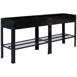 Sunnydaze Decor Sunnydaze Hot Dip Galvanized Steel Raised Garden Bed With Mesh Shelf - Set Of 2 -Sunnydaze Decor GUEST 6dd2bd6b 867c 4e6a b3a6 179a219a1d9a