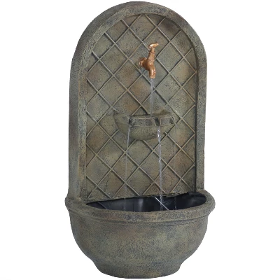 Sunnydaze Decor Sunnydaze 26"H Electric Polystone Messina Outdoor Wall-Mount Water Fountain 10 Sunnydaze Decor Sunnydaze 26"H Electric Polystone Messina Outdoor Wall-Mount Water Fountain - Image 10