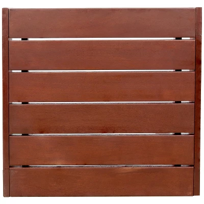 Sunnydaze Decor Sunnydaze Outdoor Meranti Wood With Mahogany Teak Oil Finish Square Wooden Patio Table - 23.75" - Brown 3 Sunnydaze Decor Sunnydaze Outdoor Meranti Wood With Mahogany Teak Oil Finish Square Wooden Patio Table - 23.75" - Brown - Image 3