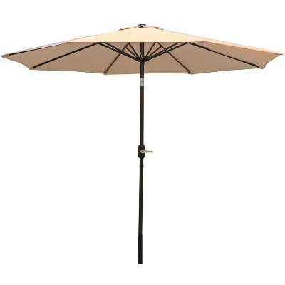 Sunnydaze Decor Sunnydaze Outdoor Aluminum Patio Table Umbrella With Polyester Canopy And Push Button Tilt And Crank - 9' 13 Sunnydaze Decor Sunnydaze Outdoor Aluminum Patio Table Umbrella With Polyester Canopy And Push Button Tilt And Crank - 9' - Image 13