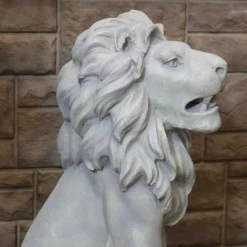 Sunnydaze Decor Sunnydaze Outdoor Concrete Noble Beast Sitting Lion Patio Lawn And Garden Decorative Sculpture - 30" -Sunnydaze Decor GUEST 74455872 31aa 4d52 b57d b9aea5e01116