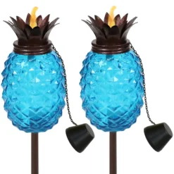 Sunnydaze Decor Sunnydaze Outdoor Adjustable Height 3-in-1 Glass Tropical Pineapple Torches With Connected Snuffs And Metal Poles - 2pk 17 Sunnydaze Decor Sunnydaze Outdoor Adjustable Height 3-in-1 Glass Tropical Pineapple Torches With Connected Snuffs And Metal Poles - 2pk -Sunnydaze Decor GUEST 751a7012 e450 47d8 9c90 97f5896f2b07