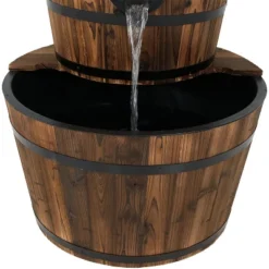 Sunnydaze Decor Sunnydaze 34"H Electric Fir Wood 2-Tier Farmhouse Barrel With Metal Decorative Hand Pump Outdoor Water Fountain 12 Sunnydaze Decor Sunnydaze 34"H Electric Fir Wood 2-Tier Farmhouse Barrel With Metal Decorative Hand Pump Outdoor Water Fountain -Sunnydaze Decor GUEST 7522833c ebf8 48a2 b104 36597e77749c