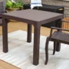 Sunnydaze Decor Sunnydaze 31" Square Polypropylene Indoor/Outdoor Patio Dining Table, Brown