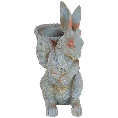 Sunnydaze Decor Sunnydaze 17" Roman The Carrot Collector Rabbit Indoor/Outdoor Statue Figurine - Patio, Lawn And Garden Decoration 5 Sunnydaze Decor Sunnydaze 17" Roman The Carrot Collector Rabbit Indoor/Outdoor Statue Figurine - Patio, Lawn And Garden Decoration - Image 5