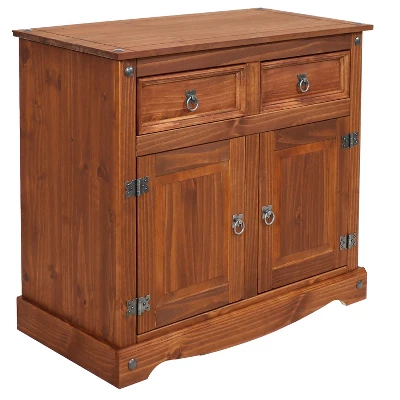 Sunnydaze Decor Sunnydaze Kitchen Sideboard Cabinet With 2 Drawers And 2 Doors - Solid Pine Construction 14 Sunnydaze Decor Sunnydaze Kitchen Sideboard Cabinet With 2 Drawers And 2 Doors - Solid Pine Construction - Image 14