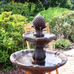 Sunnydaze Decor Sunnydaze 46" H Outdoor 2-Tier Pineapple Solar Water Fountain With Battery Backup 14 Sunnydaze Decor Sunnydaze 46" H Outdoor 2-Tier Pineapple Solar Water Fountain With Battery Backup -Sunnydaze Decor GUEST 7803ebde d513 4f82 a7c4 df70e7d1ae84