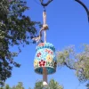 Sunnydaze Decor Sunnydaze Outdoor Spring Flowers Mosaic Glass Wind Chime Bell - 7"